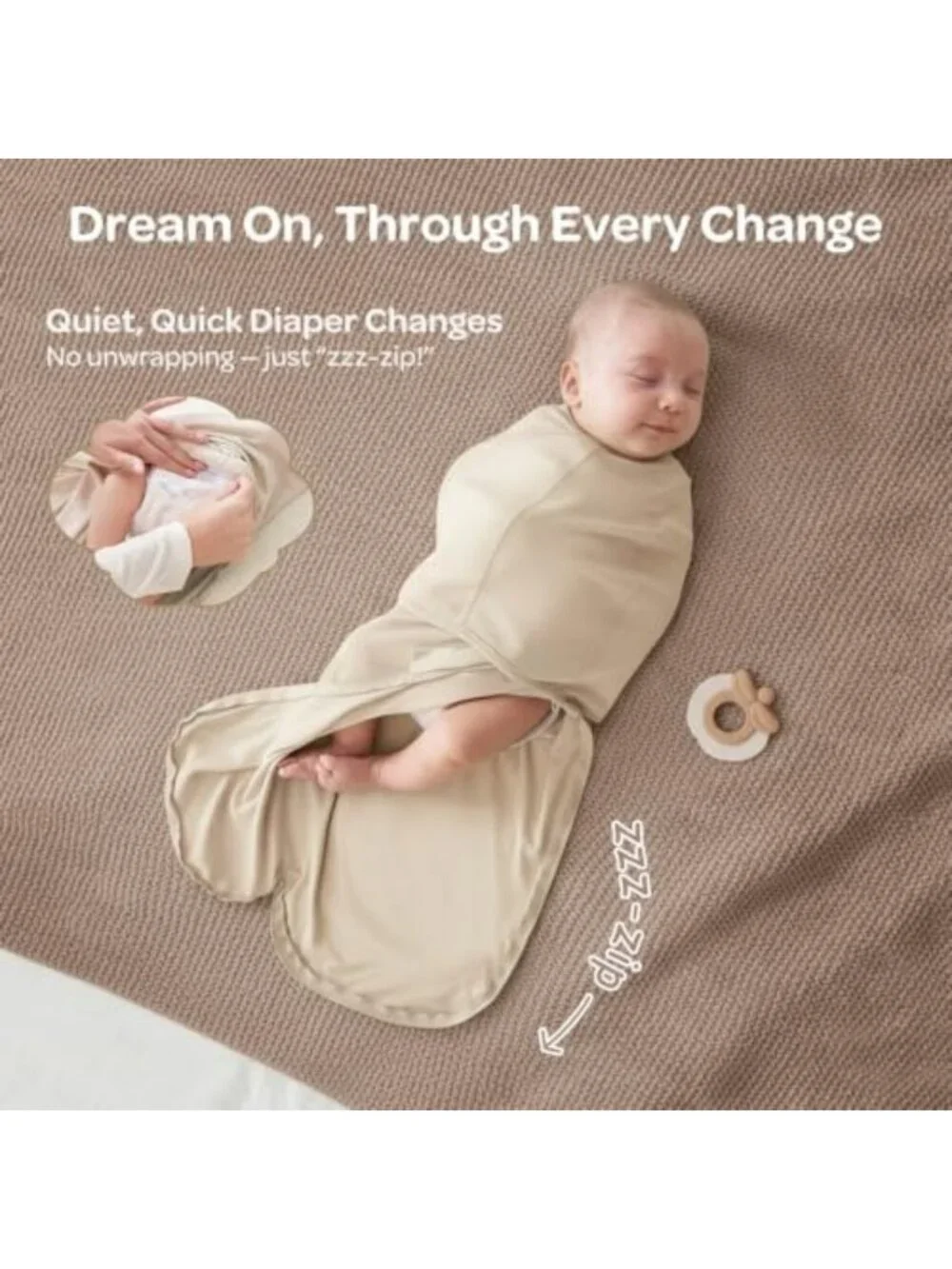 Cozy Newborn Swaddles with Quiet Fastener | Infant 0-3 Months Sleep Wraps